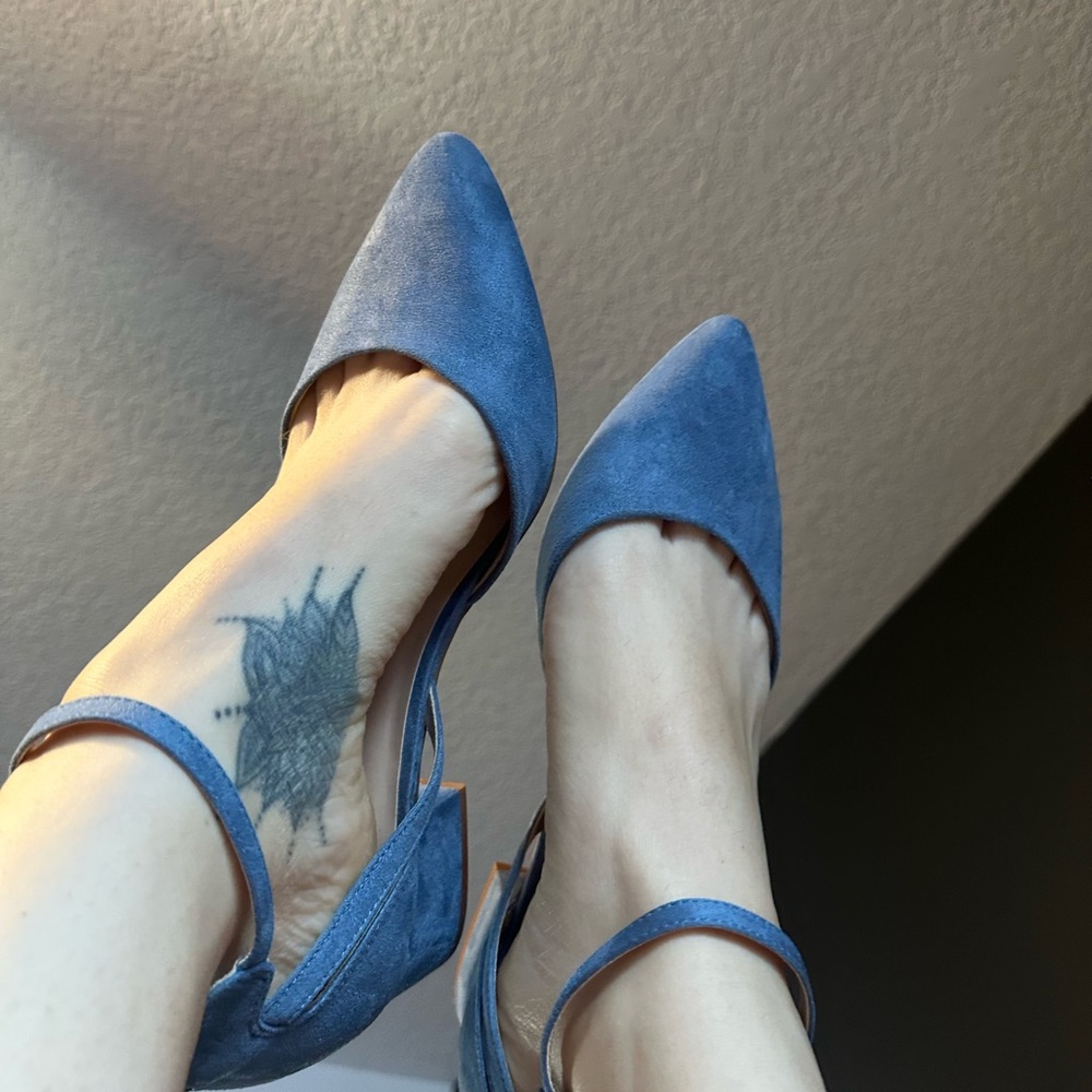 Blue Ankle Strap Women's Shoes - Picture 5 of 5